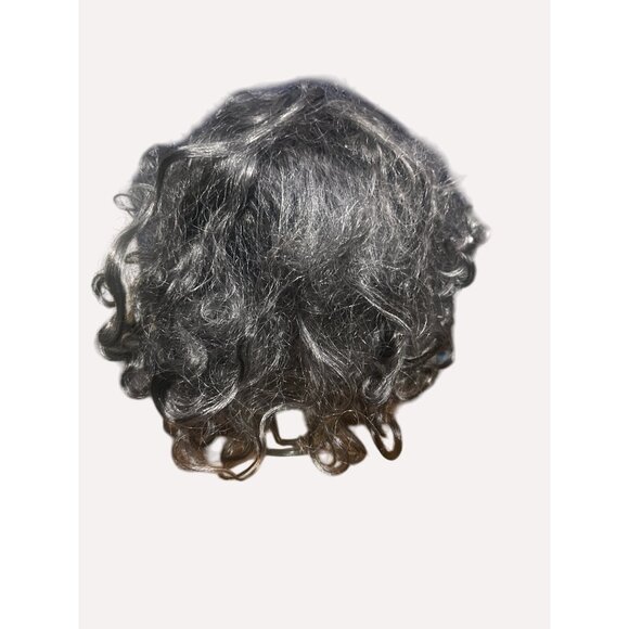 Scary Zombie Mask With Curly Gray Hair Fun World Div Halloween Costume - Picture 4 of 5